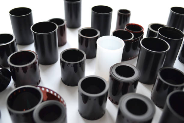 istock 35mm color negative film on white background. 1473467601