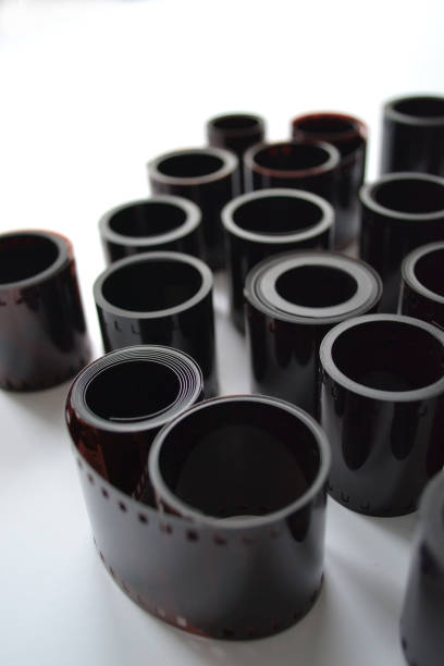 istock 35mm color negative film on white background. 1473467635