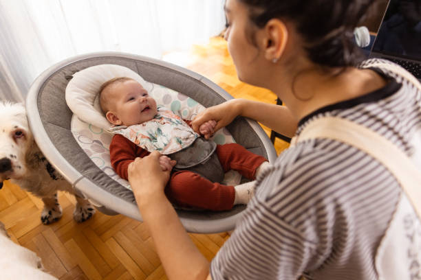 istock Cute baby and her mother 1473468619