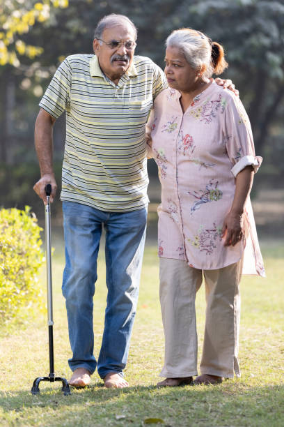 istock Happy senior couple admiring view at park 1473471862