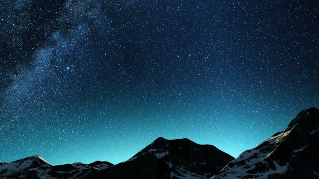 Night Sky Timelapse in a 3D animation