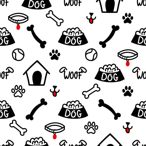 ilustrações, clipart, desenhos animados e ícones de arte & ilustração - paw print paw dog blanket