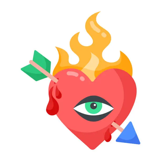 Vector illustration of Arrow Heart