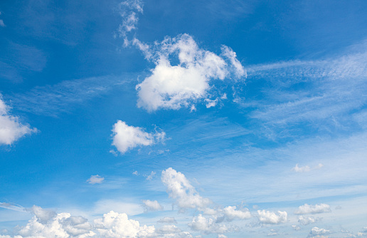 Beautiful peaceful clouds on blue sky