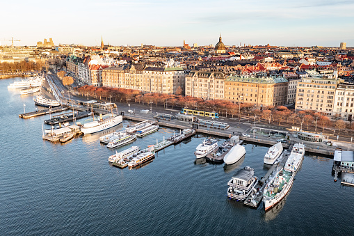 Aerial view of Ostermalm Stockholm Capital of Sweden Scandinavia Northern Europe