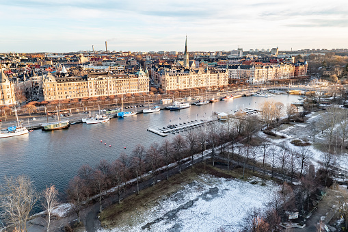 Aerial view of Ostermalm Stockholm Capital of Sweden Scandinavia Northern Europe