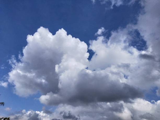 istock Artistic grey cumulative clouds float in the morning sky 1473491439