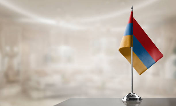 istock A small Armenia flag on an abstract blurry background 1473497940