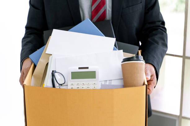 istock Sad dismissed worker quit a job, Resignation concept. 1473499326
