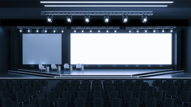 istock Empty stage Design for mockup and Corporate identity, Scene event led, Show on the stage. 1473501779