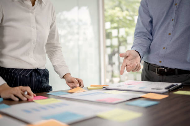 istock Startup business team discussing in strategy work process at modern office, Selected focus. 1473507949