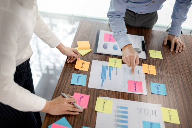 istock Startup business team discussing in strategy work process at modern office, Selected focus. 1473507955