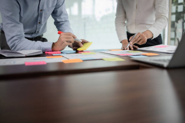 istock Startup business team discussing in strategy work process at modern office, Selected focus. 1473507971