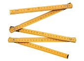 Yellow folding ruler