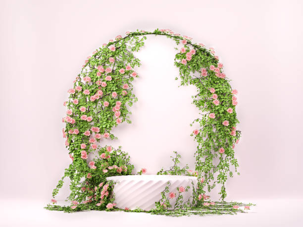 istock 3d spring floral scene with podium display on pink pastel background 1473510491