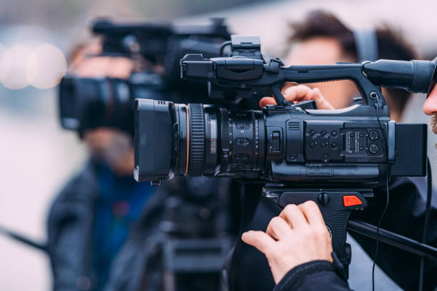 istock TV Camera at a Local Media Conference 1473511544