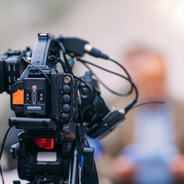 istock TV Camera at a Local Media Conference 1473511584