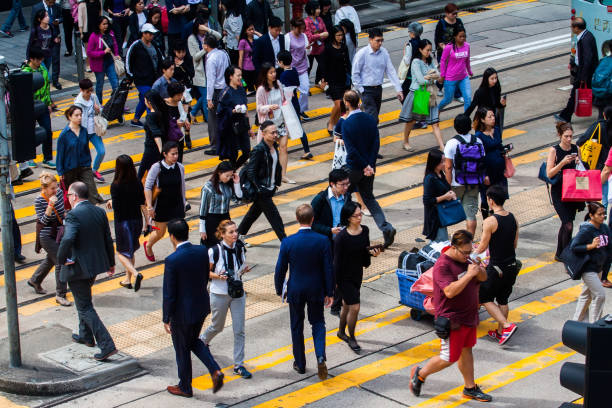 istock Rush hour on hong kong victoria island 1473513052