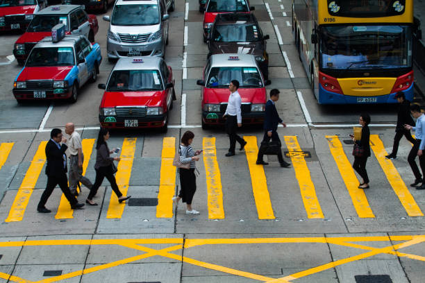 istock Rush hour on hong kong victoria island 1473513062