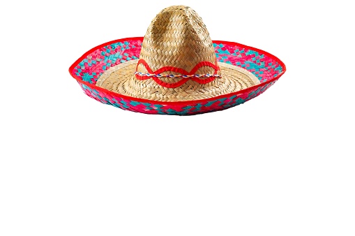 Sombrero isolated on white background