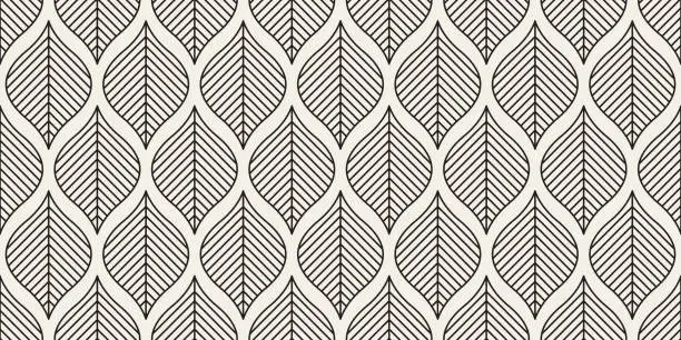 Vector illustration of Seamless Organic Leaf Vector Pattern