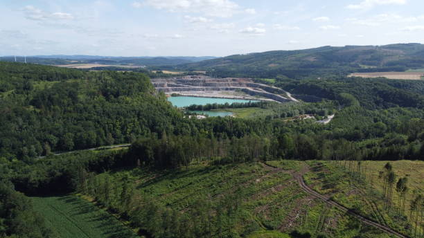istock Blue Lagoon, the emerald pool on Balve Eisborn. New attractions are becoming increasingly popular with tourists. Mining, quarry 1473515076