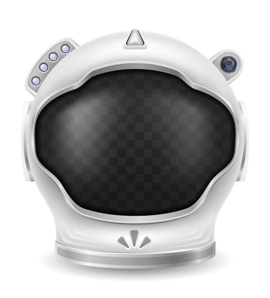 space astronaut helmet for spaceship flight vector illustration vector art illustration
