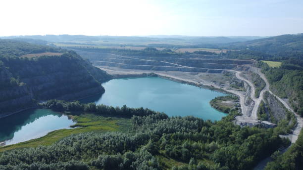istock Blue Lagoon, the emerald pool on Balve Eisborn. New attractions are becoming increasingly popular with tourists. Mining, quarry 1473523849