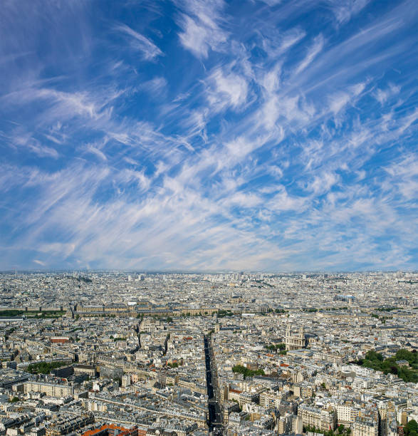 Paris skyline (cloudy summer day) , France