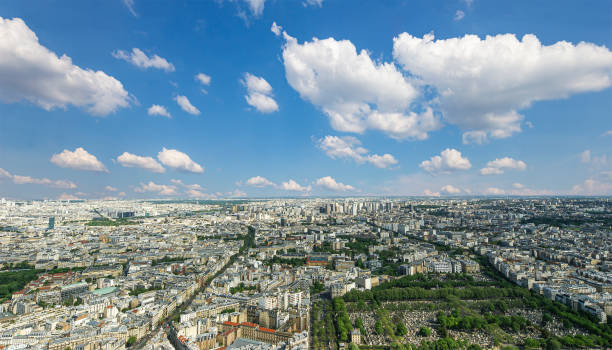 Paris skyline (cloudy summer day) , France