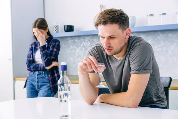 istock Social problems, the problem of alcohol addiction in family cou 1473527481