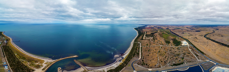 Drone views of the small coastal town of Cape Jaffa on the South Australian coast