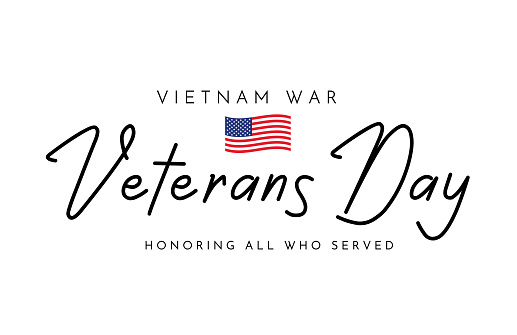 Vietnam War Veterans Day poster, card with USA flag. Vector illustration. EPS10