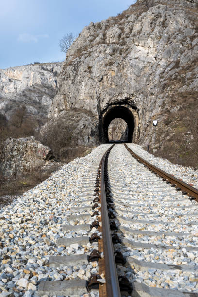 istock Old railroad tunnel  on the railway. 1473536314