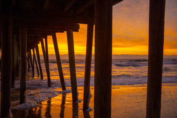 istock Colorful sunrise at Virginia Beach 1473546579