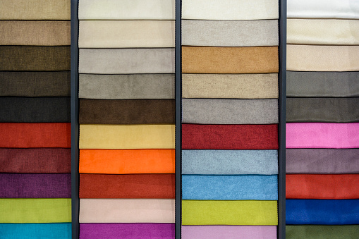 Fabric swatches - colorful upholstery fabric samples