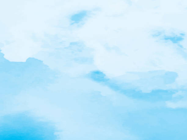istock Vector illustration of an aquarelle - blue sky, clouds ... Background with clouds. 1473549866