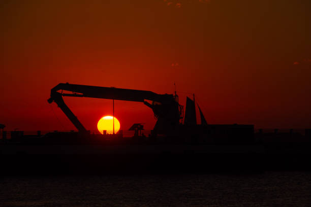 Beautiful sunset in the port of Key West in the far south of Florida