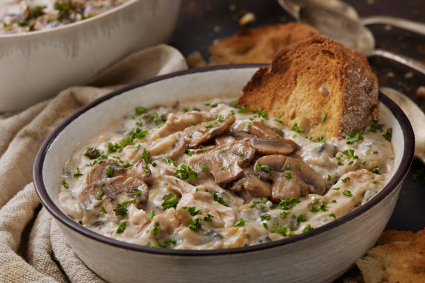 istock Creamy Chicken and Wild Mushroom Soup 1473554434
