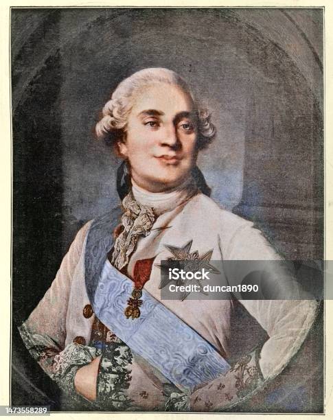 Ludwig Xvi War Der Letzte König Von Frankreich Vor Dem Fall Der Monarchie Während Der Französischen Revolution Stock Vektor Art und mehr Bilder von 18. Jahrhundert