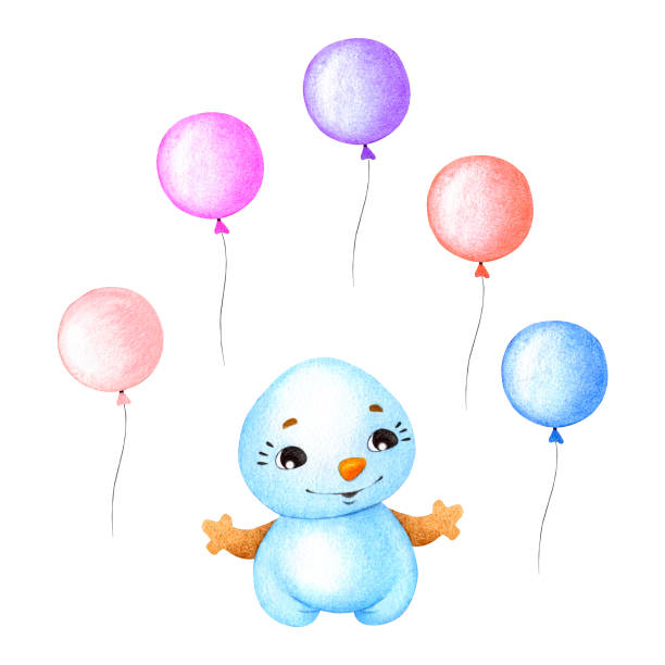 istock Collection of baby snowmen. Cute winter character. 1473559677