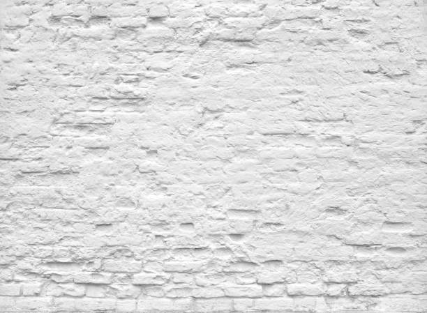 istock Old grunge white painted brick wall texture background 1473560396