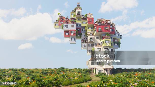Impossible Building Stock Photo - Download Image Now - House, Bizarre, Building Exterior
