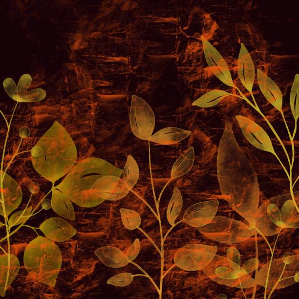 istock Flowers Arrangement with Leaves Background Design. Floral design on dark background 1473564365