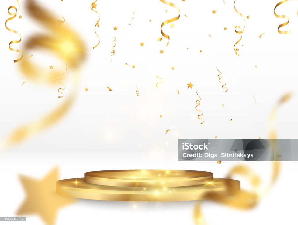 Image. Random Award Vector Illustration For Award Winners Pedestal Or Platform For Honoring ...