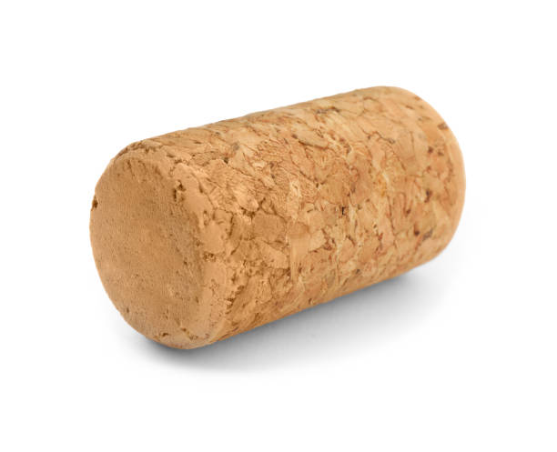 istock One wine cork isolated on white. Bottle cap 1473568690