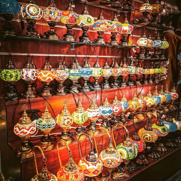 istock Beautiful multi color lamps 1473568781