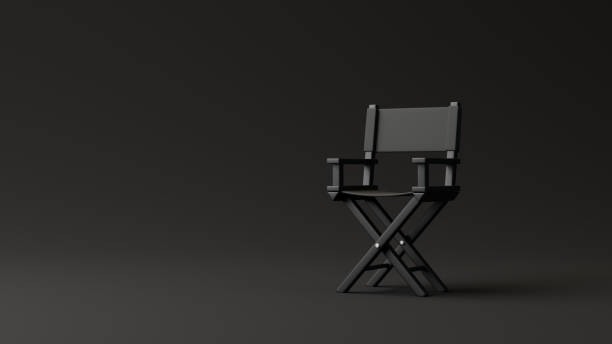 istock Director chair on black background 1473572642