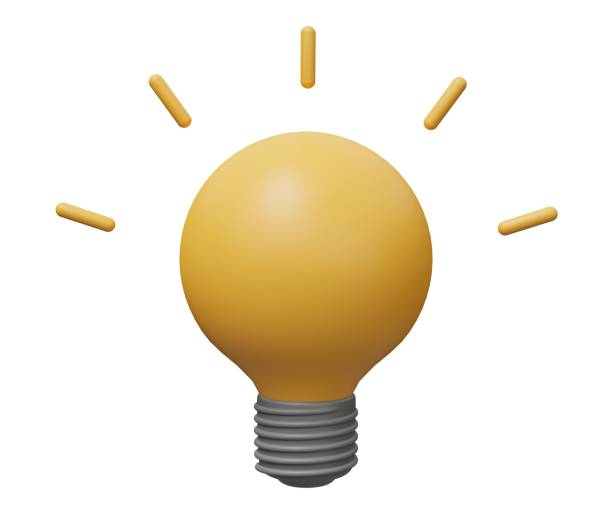 istock bulb 3d render icon. 3d render cartoon minimal icon illustration 1473574927