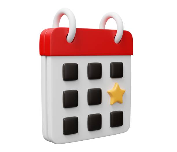 istock calendar marked dater 3d render. 3d render cartoon minimal icon illustration 1473574932